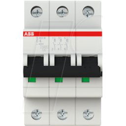 ABB S203M-C6 - Interruptor automático, Char. C, 6 a, 3 polos