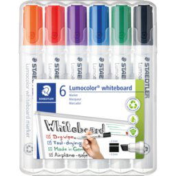 STAEDTLER 351BP6 - Marcadores de pizarra blanca, 2 - 5 mm, 6 colores