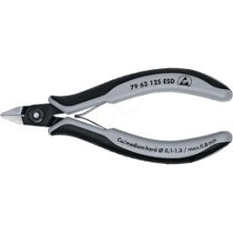 KNIPEX KN 79 62 125 ESD - Alicates de corte diagonal ESD, en punta, 125 mm, sin bisel