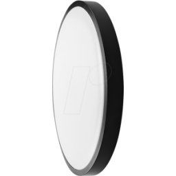 V-TAC VT-76691-24 - Luminaria de techo, 18 W, 1830 lm, 4000 K, negra, IP44, redondo,