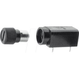 SCHURTER SCH 313501 - Portafusibles para 5 x 20 mm, 400 V, 6,3 A, negro