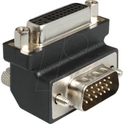 DELOCK 65425 - Adaptador DVI, conector hembra DVI 24+5 a conector macho VGA