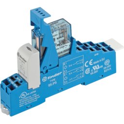 FINDER FIN 48.P5.9 24V - Relé de acoplamiento rápido, 2 contactos inversores, 8 A,