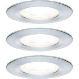 PAULMANN PLM 93480 - Luminaria empotrable NOVA rígida, GU10, 3x6.5 W, 2700 K,