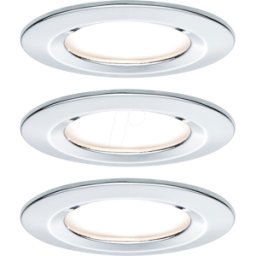 PAULMANN PLM 93445 - Luminaria empotrable NOVA rígida, GU10, 3x6.5 W, 2700 K,