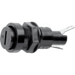 SCHURTER SCH 311361 - Portafusibles para 5 x 20 mm, 250 V, 10 A, negro