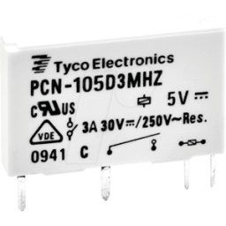TE CONNECTIVITY PCN105D3MHZ - Relé de alimentación OEG Slimline, 5 V CC, 3 A.