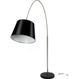 V-TAC VT-8564 - Luminaria de pie LED, E27, pantalla de lámpara negra