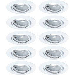 PAULMANN PLM 93400 - Luminaria empotrada Base, GU10, 20°, redonda, blanca, Conjunto d