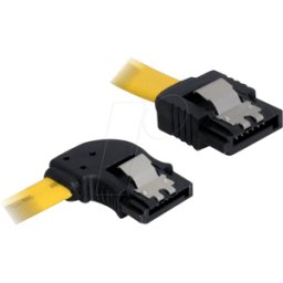 DELOCK 82493 - Cable SATA 50cm amarillo izq./ge metal