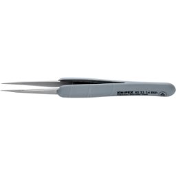 KNIPEX KN 92 21 14 ESD - Pinzas de precisión con empuñadura engomada ESD, 1