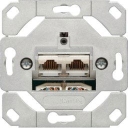GIRA UP2 CAT6A - Caja de conexiones de red CAT.6a doble