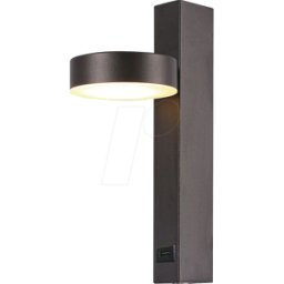 V-TAC VT-23405 - Luminaria mural, 8 W, 900 lm, 3000 K, negra, IP20