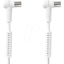 NEDIS N CSGL40120WT30 - Cable coaxial, conector hembra IEC IEC, 3.00m, redondo, blanc