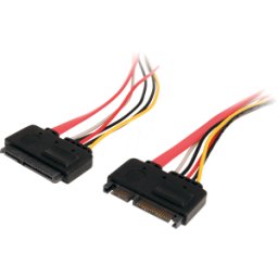 STARTECH.COM ST SATA22PEXT - Cable SATA 22 PIN 6 Gb/s St. > SATA 22 PIN Bu., 30 cm, rojo