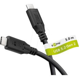 GOOBAY 74208 - Cable USB 3.1, 10 Gbps, 60 W, 4K 60Hz, 3,0 m