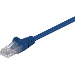 GOOBAY PATCH-C5U 025 BL - Cable de red U/UTP de 0,25m Cat.5e, azul, RJ45