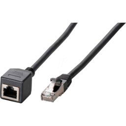 EFB-ELEKTRONIK EFB K5546SW.2 - Alargador de cable de interconexiones, Cat.6a, negro, 2m