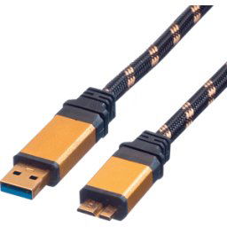 ROLINE GOLD ROLINE 11028878 - Cable USB 3,0, macho a macho Micro-B, 0,8 m..