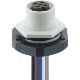 LUTRONIC LUT 1220-05-101 - Acoplamiento encastrable, M12, 5 polos, codificado en a, IP67, b
