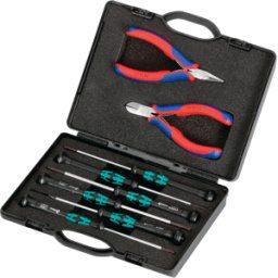 KNIPEX KN 00 20 18 - Juego de herramientas, alicates, destornilladores, electró