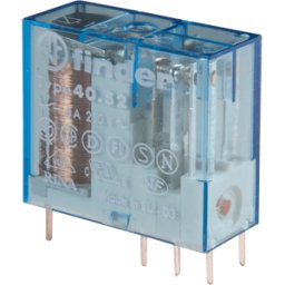 FINDER FIN 40.52.9 12V - Relé de conexión, 2x UM, 250 V/8 A, 12 V, RM 5,0 mm
