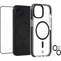 3SIXT 65917 - Funda protectora Impact Zero, iPhone 15, 3in1-set, transparente