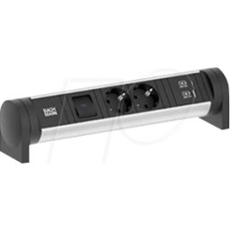 BACHMANN BACH 708.001 - Toma de corriente de sobremesa CYCLE Desk, doble, USB a&C; 22W.