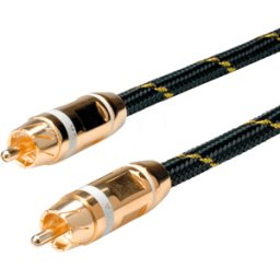 ROLINE GOLD ROLINE 11094252 - Cable RCA, enchufe/enchufe simplex, blanco, 5,0 m..