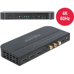 DELOCK 66498 - Interruptor HDMI, 3 a 1 toma HDMI, 4 K 60Hz