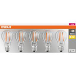 LEDVANCE GMBH OSR 405807509056 - Lámpara LED base E27, 7 W, 806 lm, 2700 K, filamento, paq