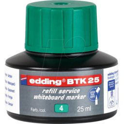 EDDING BTK25004 - Tinta de relleno, marcador para pizarra blanca, BTK 25, verde