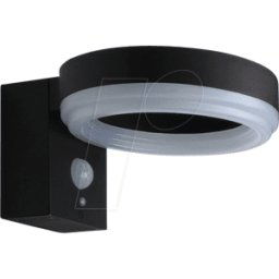OPTONICA OPT 9340 - Luminaria solar LED, luminaria mural, negra, IP44, detector de m