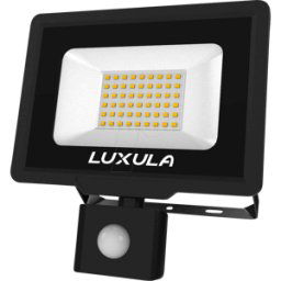 LUXULA LX400127 - Foco LED, 50 W, 4000 K, 5000 lm, IP65, detector de movimiento