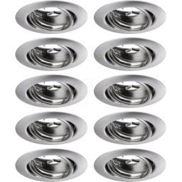 PAULMANN PLM 93399 - Luminaria empotrada Base, GU10, 20°, redondo, hierro cepillado,