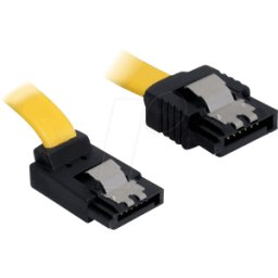 DELOCK 82799 - Cable SATA 6 Gb/s ge/ob 20 cm metal amarillo