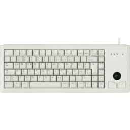 CHERRY G84-4400LUBUS-0 - Teclado, USB, gris claro, compacto, ratón de bola, EE. UU