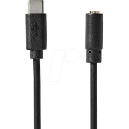 NEDIS N CCGL65960BK10 - Cable USB 2.0, conector C > conector Mini, 1m, negro