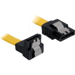 DELOCK 82811 - Cable SATA 6 Gb/s ge/un 50 cm de metal amarillo