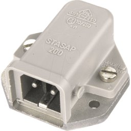 HIRSCHMANN BELDEN STASAP 200 - Conector macho de montaje serie ST, 2 polos, placa base plana