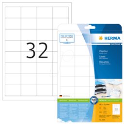 HERMA 4200 - Etiquetas PREMIUM a4, 48,3 x 33,8 mm, blanco, adherencia permane
