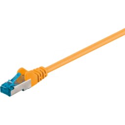GOOBAY PATCH-C6AQ 05 GE - Cable de interconexiones de alta calidad Cat.6a, amarillo, 0,5M