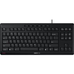 CHERRY JK-8600EU-2 - Teclado, USB, negro, compacto, EE.UU., QWERTY