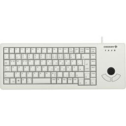 CHERRY G84-5400LUMDE-0 - Teclado, USB, gris claro, compacto, trackball