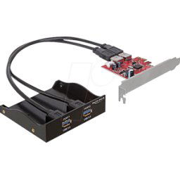 DELOCK 61775 - Delock Multipanel 3 2xUSB3.0 negro, PCIe