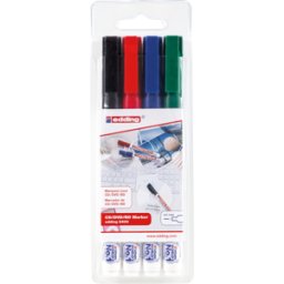 EDDING 8400/4S - Marcador de CD, clasificado por 4 colores, 0,5 - 1,0 mm