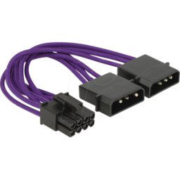 DELOCK 83705 - Cable de alimentación PCI Express 8 pines Ste.>2 x 4 pine