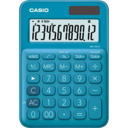 CASIO MS20UC-BU - Calculadora de sobremesa CASIO, solar, azul