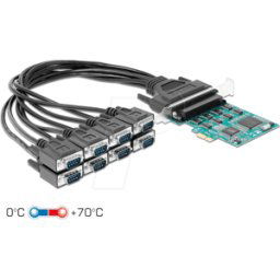 DELOCK 90411 - 8 puertos RS 232, serie, tarjeta PCIe