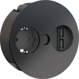 BACHMANN BACH 931.131 - Unidad de toma de corriente TWIST, simple, USB a/a 15W